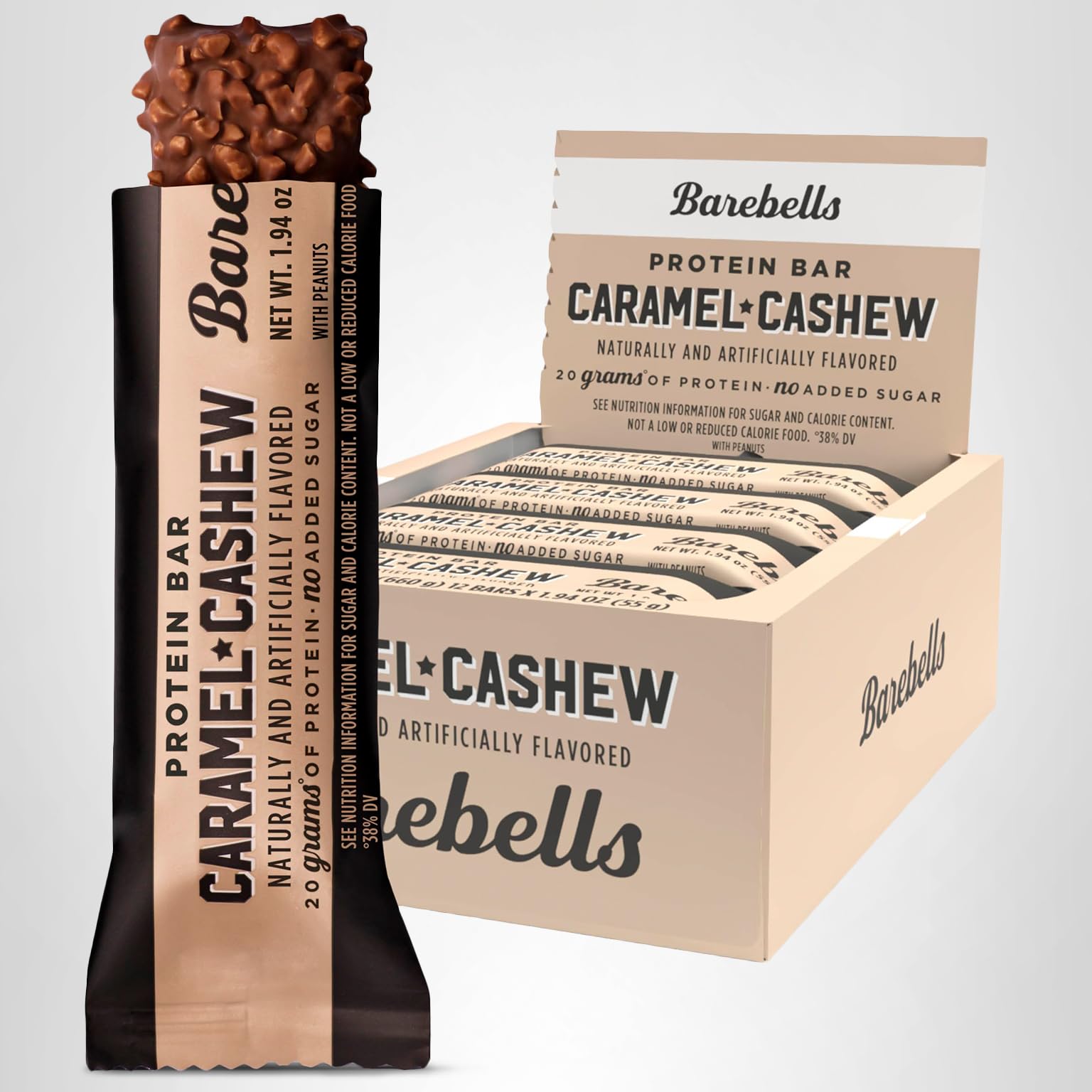 Amazon.co.jp: Barebells Protein Bars Caramel Cashew - 12 Count