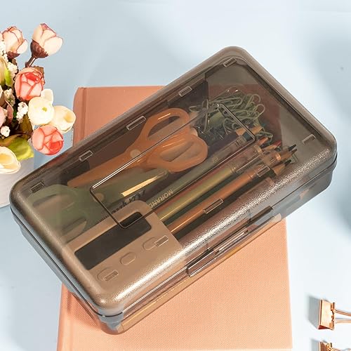 Miniatura 6 de Caja de lápices, estuche de lápices de gran capacidad, cajas de lápices de plástico para niños, niñas, niños y adultos, caja de almacenamiento de