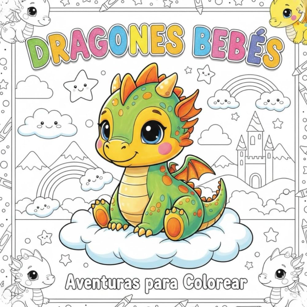 Dragones Bebés: Aventuras para Colorear