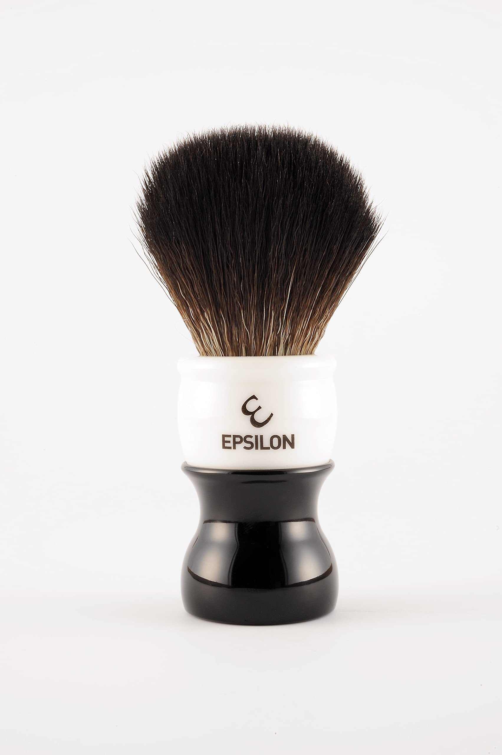 Epsilon Brocha Afeitar Fibra Negro Blanca & Negra 54/26mm, Estándar, Único