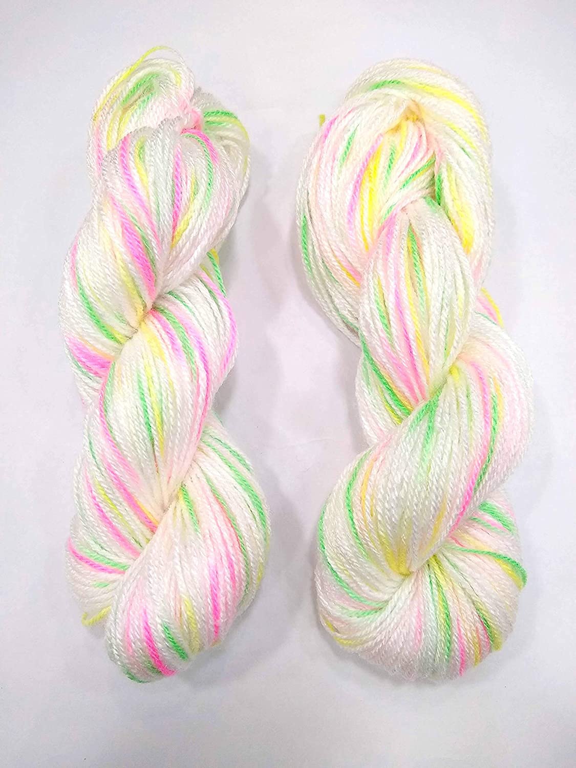 Husky Quality Our Priority Knitting Yarn Wool Multi White Yellow Pink Green