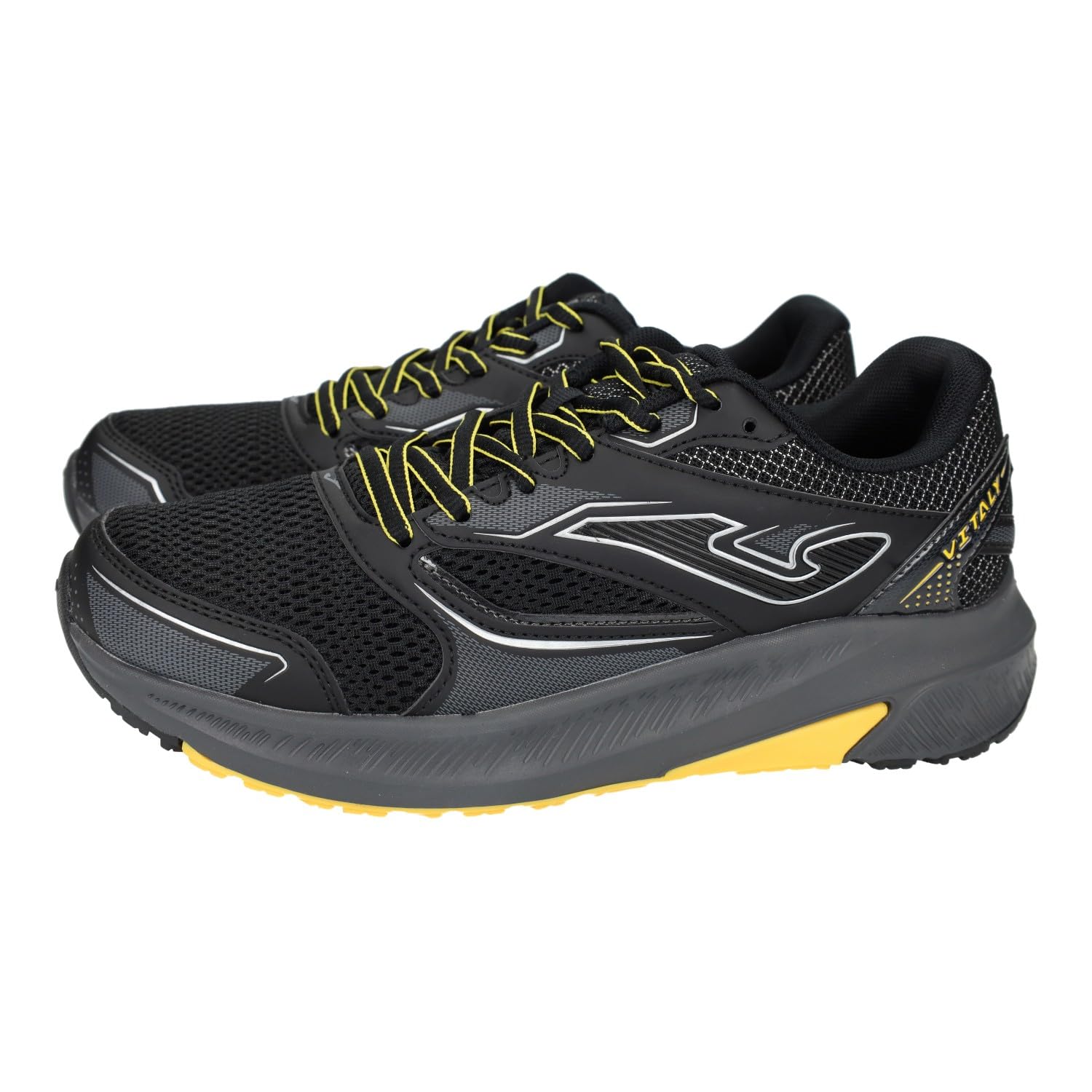 Joma RVITAW2331 Deportivas Running para Hombres en Color Negro, con Cordones y amortiguación en la pisada, Ideal para Corredores novatos, Peso Alto, Drop 10 Hombre Deportivos
