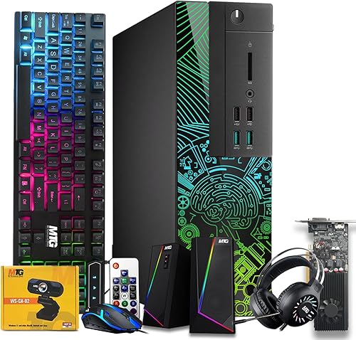 Lumos 8 PC de escritorio para juegos, Intel Core i7 6 generación, GT 1030 2GB DDR5, 8GB RAM, 256GB SSD + 1TB HDD, kit RGB, Win 11 Home (renovado)