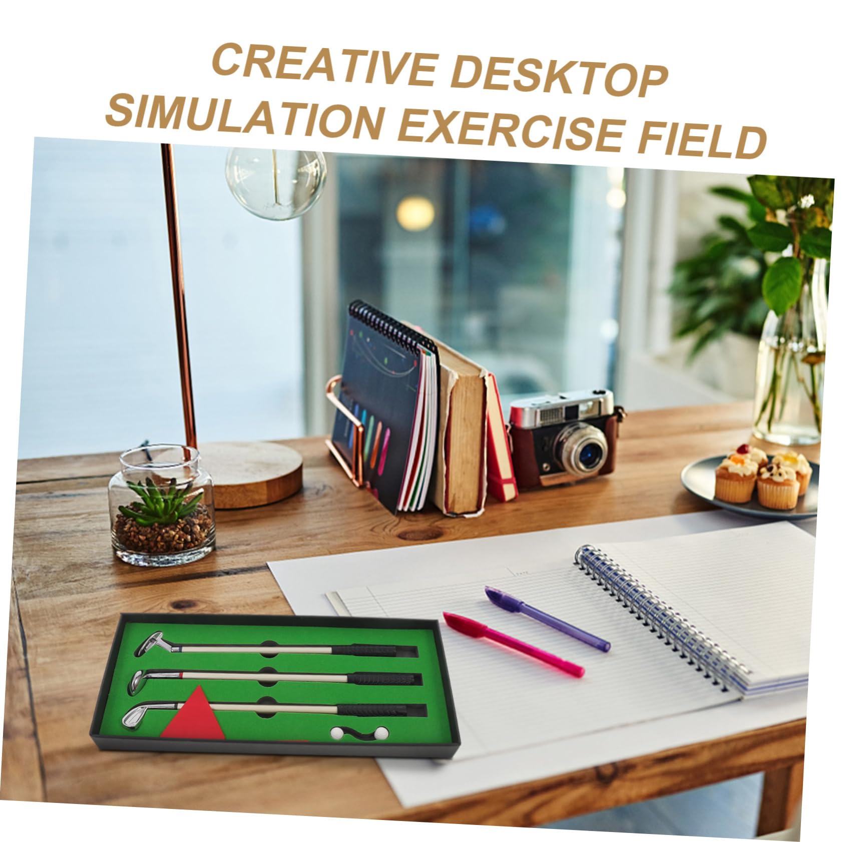 VICASKY 12 Pc Golf Pen Set Stocking Stuffers for Men Women Boys and Girls Fun Golf Training Set Lightweight Desktop Golf Pens for Golf