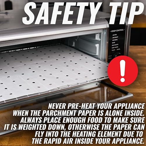 Miniatura 6 de INFRAOVENS Forros de papel pergamino para tostadora Ninja Foodi Flip SP101 SP201 SP301 SP351 SP151, accesorios para horno de convección de encimera,
