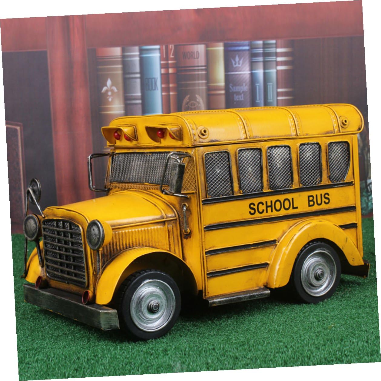 TOYANDONA Vintage Eisen Auto Modell Kleine Antike Fahrzeug deko aus Metall Handgefertigtes Retro Sammlerstück für Zuhause und Büro Detailreich Nostalgisch Robustes Blechspielzeug