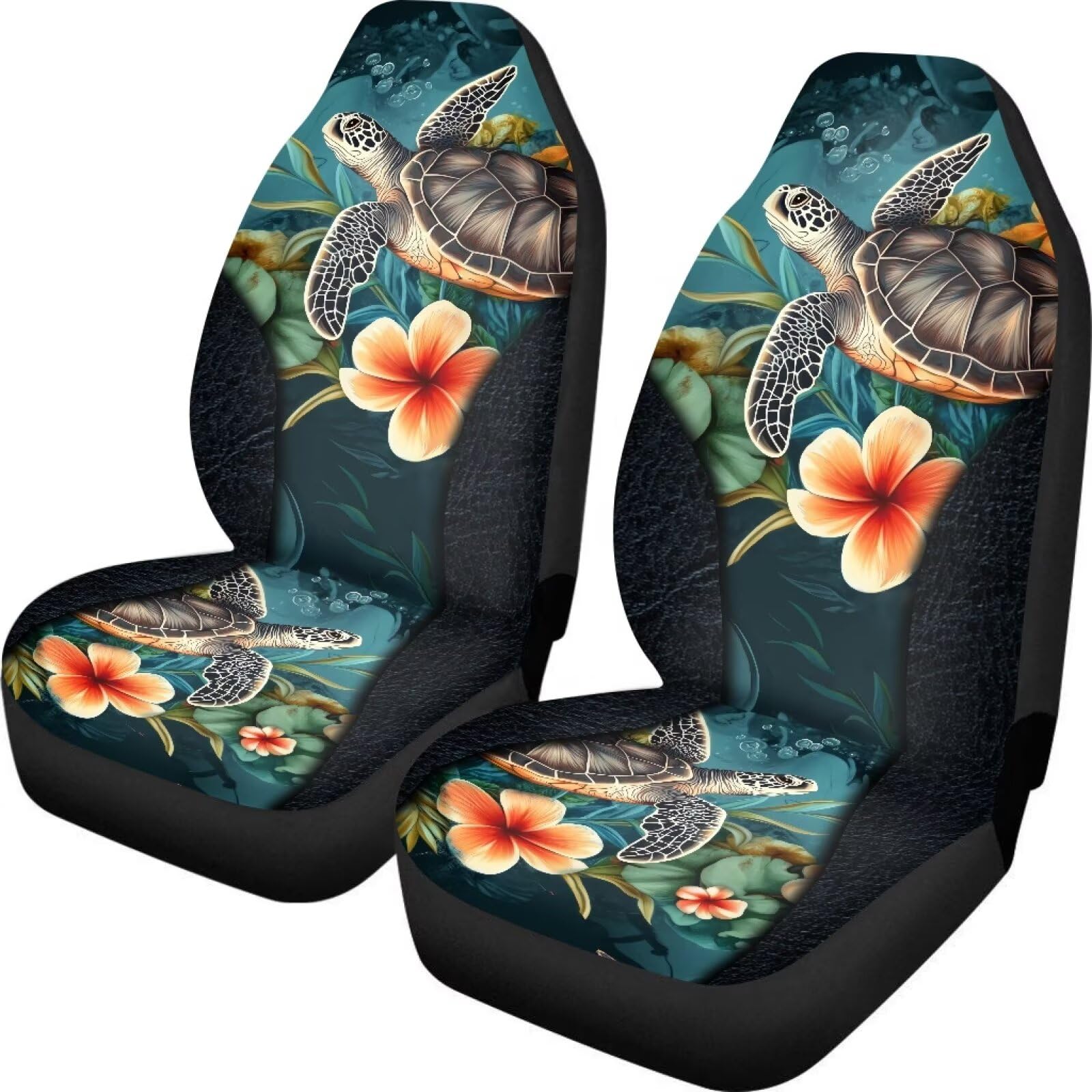 Pokrowce na siedzenia samochodowe z żółwiem czeski oddychający SUV Pokrowce na siedzenia samochodowe Trendy Zestawy pokrowców na siedzenia kempingowe 35 x 138 cm