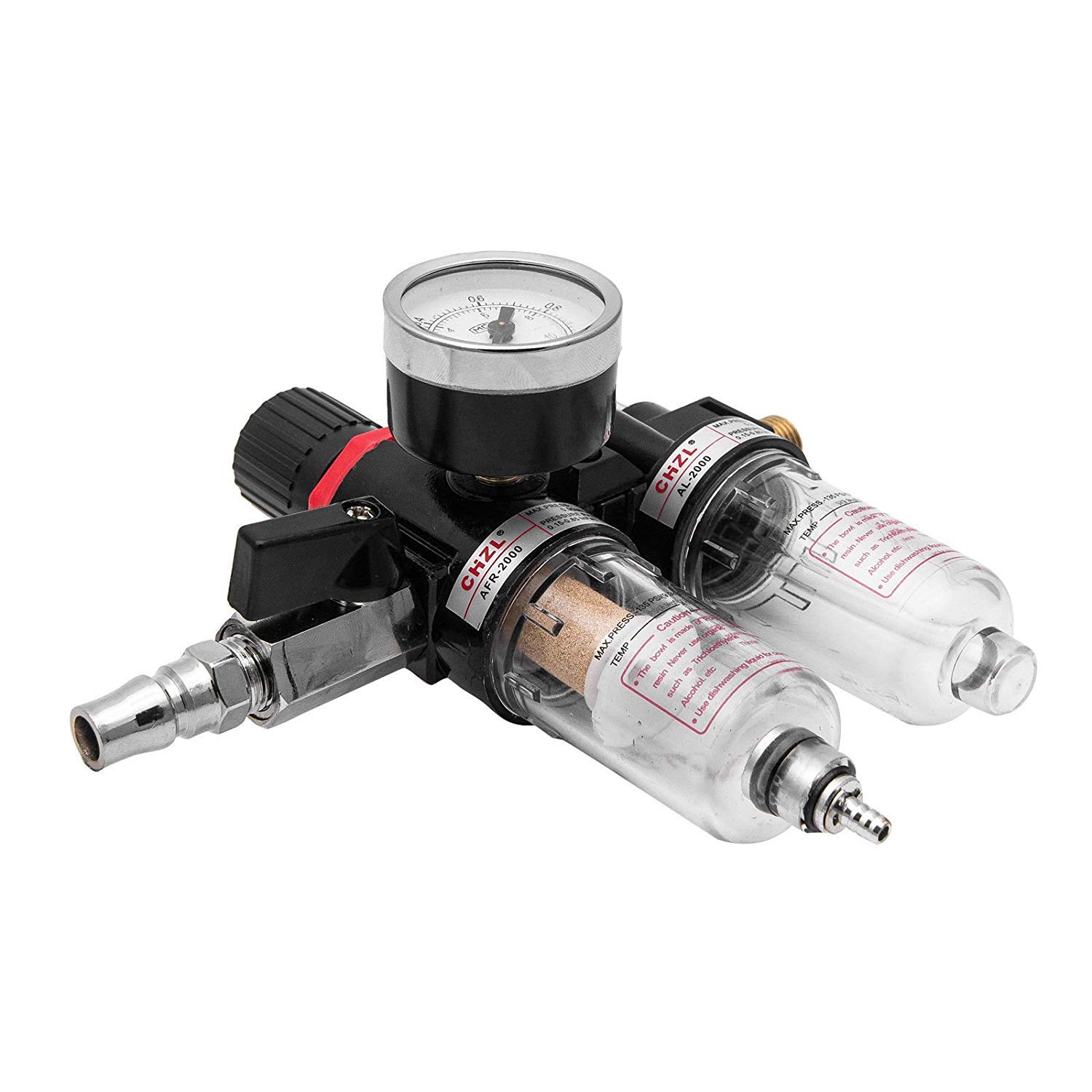 Régulateur de filtre à air BSP 6,35 mm - Compresseur HugeAuto - Filtre à air - Siphon à eau - Outils pneumatiques - Lubrificateur d'huile - Type 2
