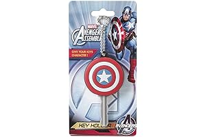 Marvel Captain America Logo PVC Key Holder Key Ring