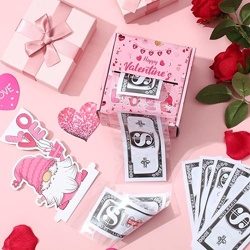 Miniatura 6 de Arrowbash Caja de dinero para el día de San Valentín para regalo en efectivo, juego de tirar, rollo de dinero, caja de regalo de bricolaje,