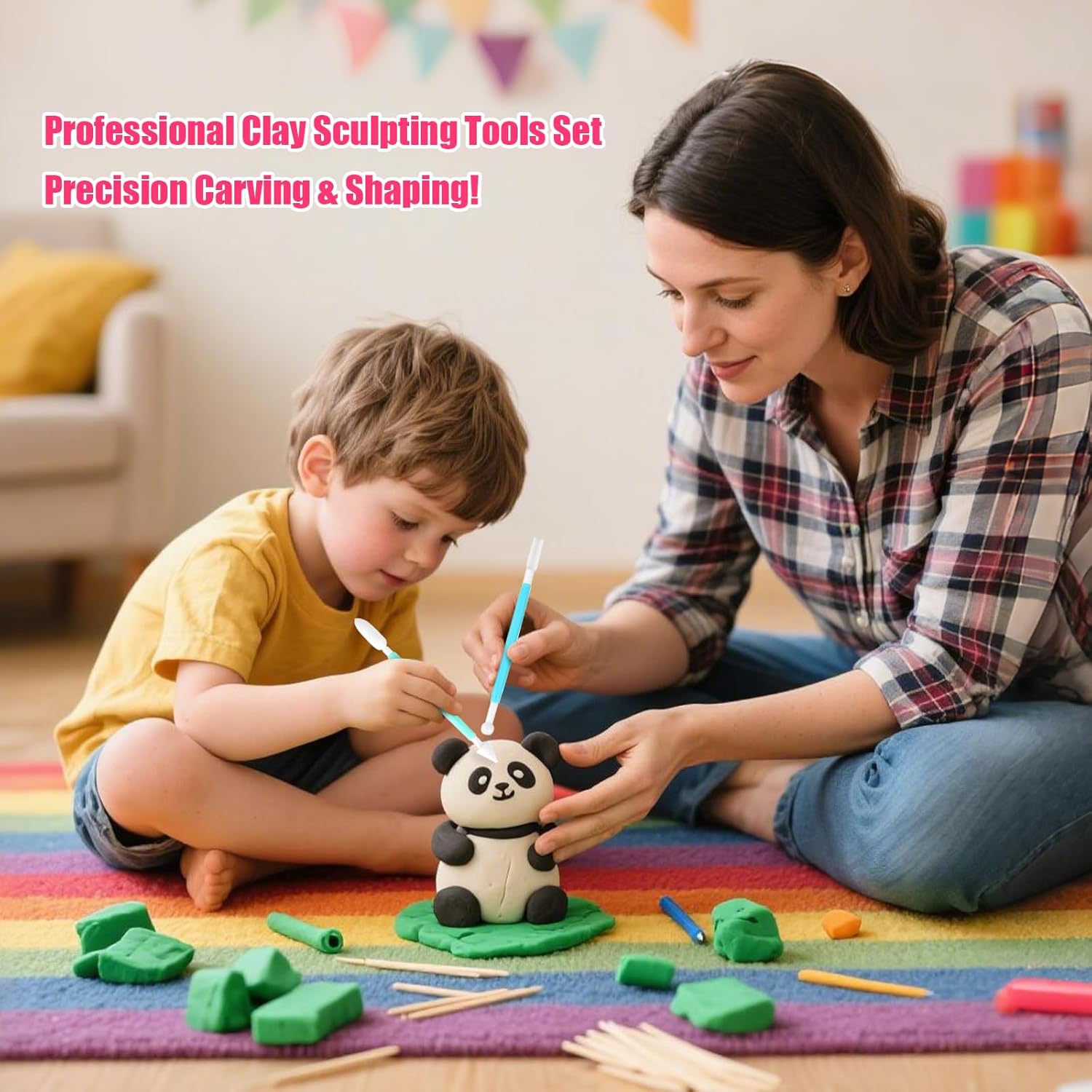 Black Air Dry Clay Wolwefa 72 Packs Air Dry Foam Clay, Moldable Super Light Clay Perfect for Arts, Crafts, Classroom Teaching