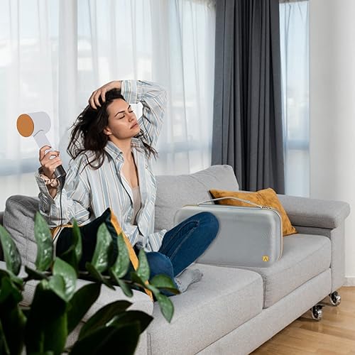 Miniatura 6 de ANKHOH Soporte de funda compatible con secadora de pelo Dyson Superpersonic, bolsa de almacenamiento para secadora de pelo Dyson Supersónico,