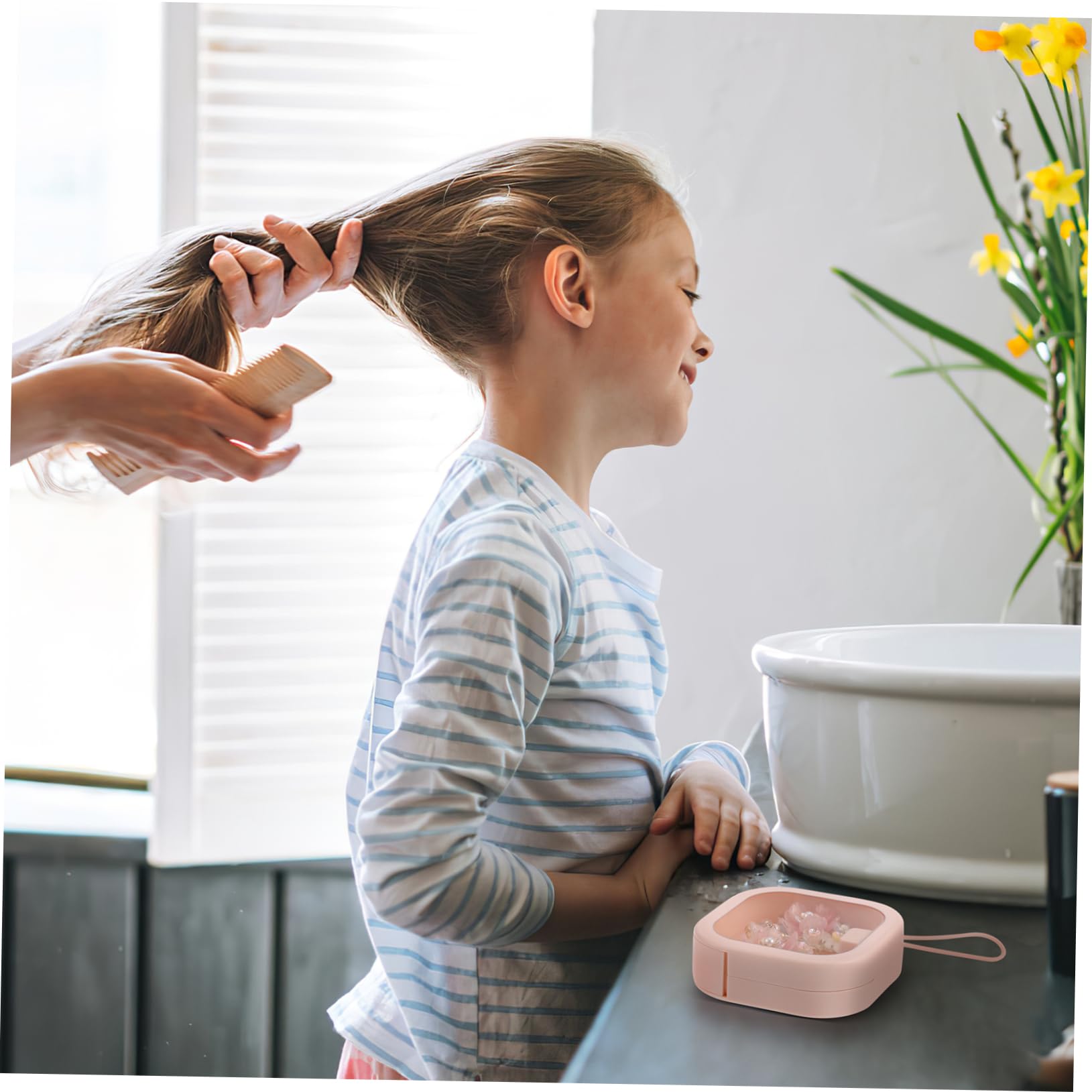 Minkissy Aufbewahrungsbox Für Haargummis & Schmuck – Tragbare Organizer Box Mit Griff & Druckverschluss