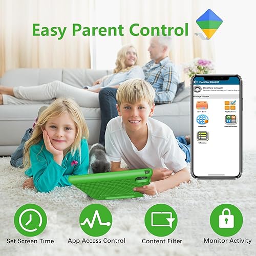 Miniatura 4 de Tableta para niños de 10 pulgadas, Android 13, 4 GB de RAM+64 GB ROM 8000 mAh, tableta para niños y adolescentes, WiFi 2.4G y 5G, cámara dual,