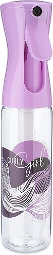 Curly Girl Botella de spray para el cabello Spray de agua extendido ultra fino para peinado rizado, cuidado e hidratación (10 onzas líquidas,