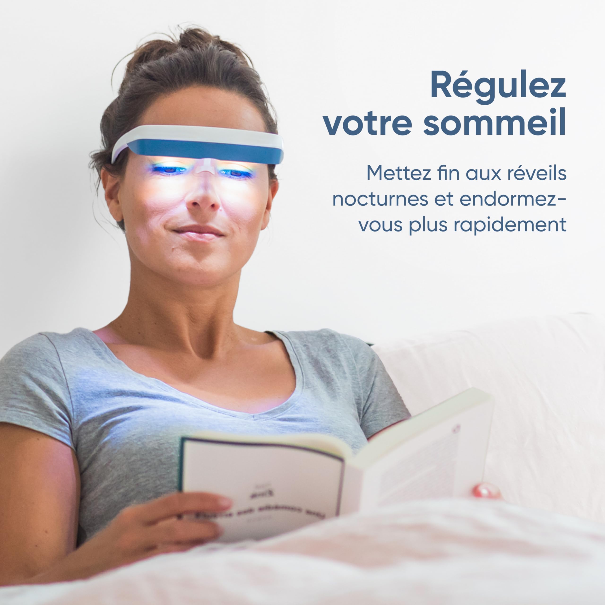 Luminette 3 Lunettes de luminothérapie - Lampe de Luminothérapie Portable pour les Troubles du Sommeil et le Blues Hivernal - Déjà Plus de 300 000 Utilisateurs Satisfaits (Bleue)
