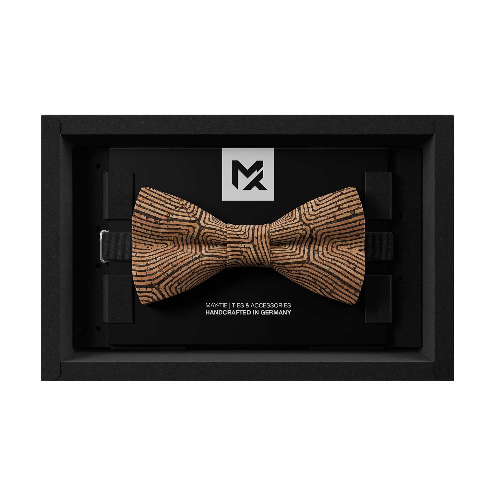 Papillon da Uomo in Sughero | Kambium Marrone | Papillon Vegano | Classic Butterfly | Accessorio da Matrimonio | Fatto a Mano in Germania