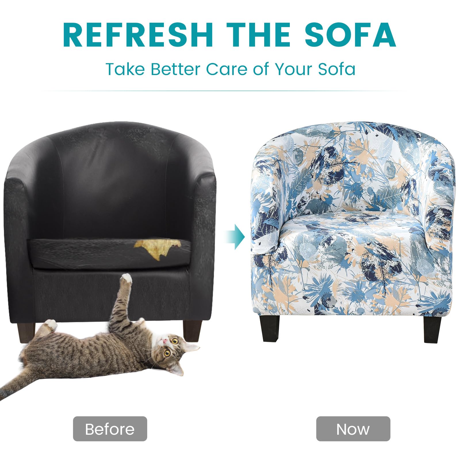 Jinayana Stoelhoezen, 2 stuks, zeer rekbaar, clubfauteuilhoezen, voor woonkamer, hotelreceptie, bar, eetkamer, kantoor (blad