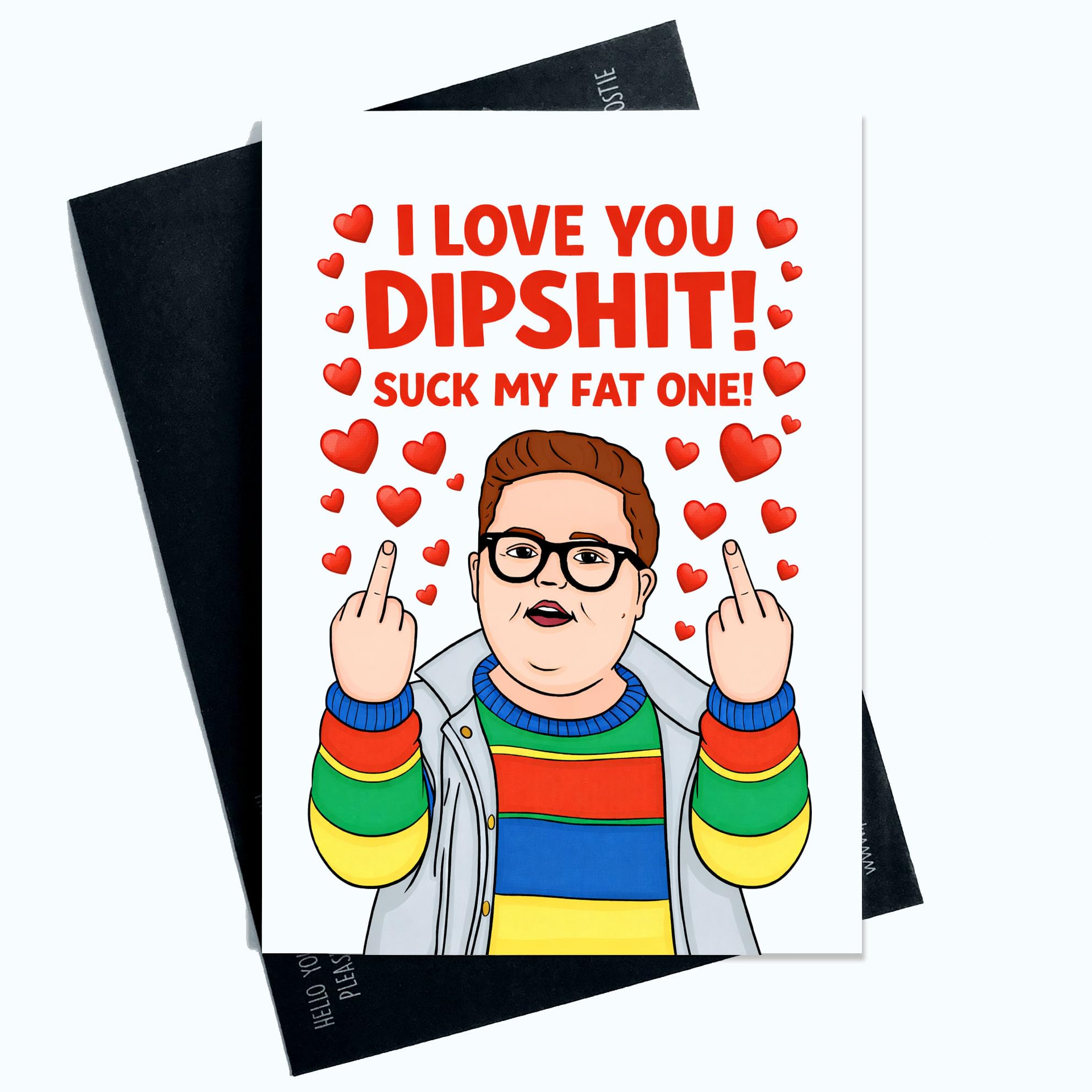 Peachy Antics Funny Valentine's Day Card Derek Card For Him for Her A5 Size Fan Card gift for Him gift For Her Valentine's Day gift Stranger Things gift for Her For Him Funny Card for Him SP415