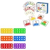 Aizweb CVC Word Game,Ten-Frame Counting Toys,Math Manipulative Phonics Games Flash Cards for Preschool Kindergarten Classroom Supplies,Special Education Reading Manipulative Spelling Toy Math Games