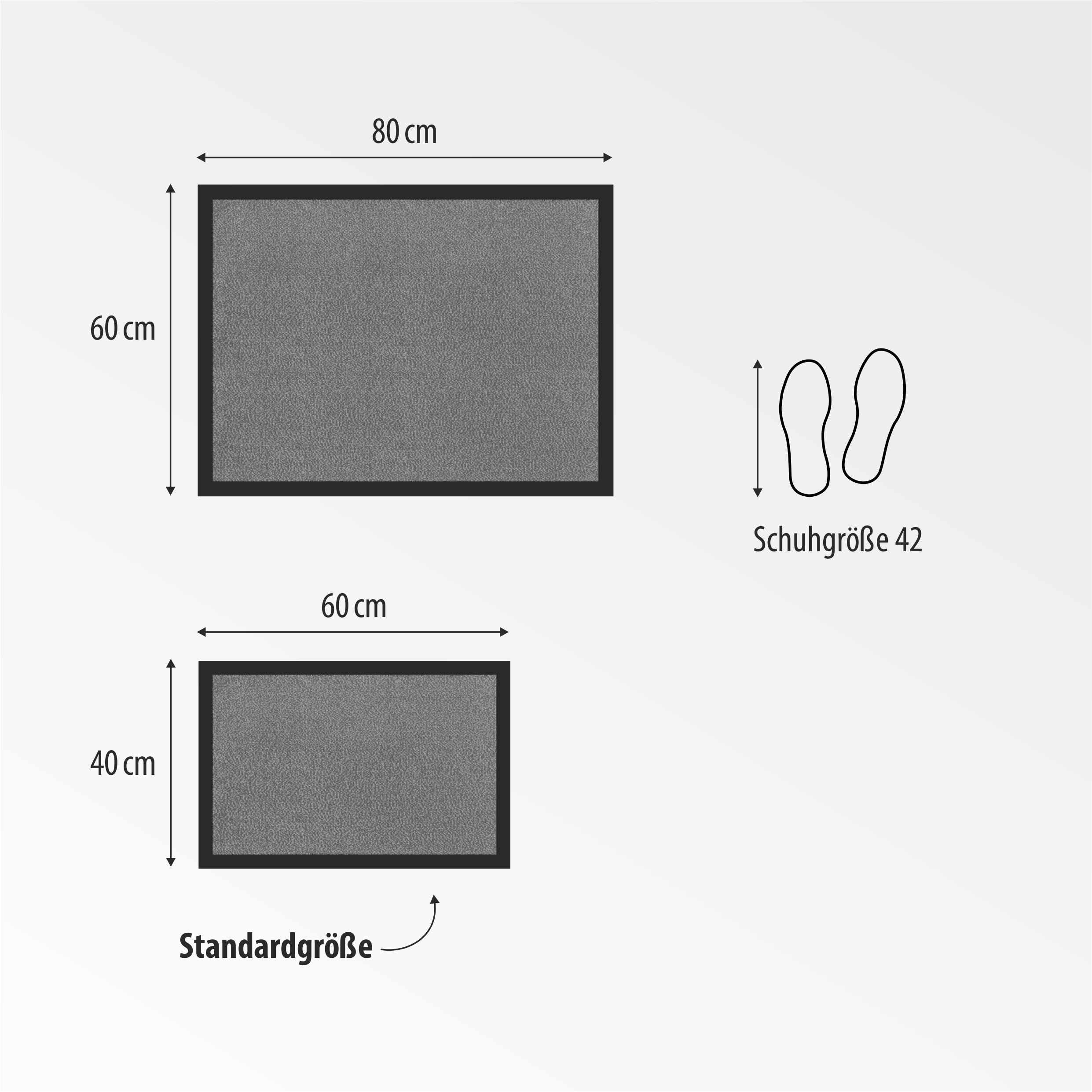 Fußmatte personalisiert 80x60 PVC - rutschfeste Türmatte für Innen und Außen - Schmutzfangmatte aussenbereich mit Wunschtext - Schuhmatte als Türvorleger, Geschenk Einzug (80x60)