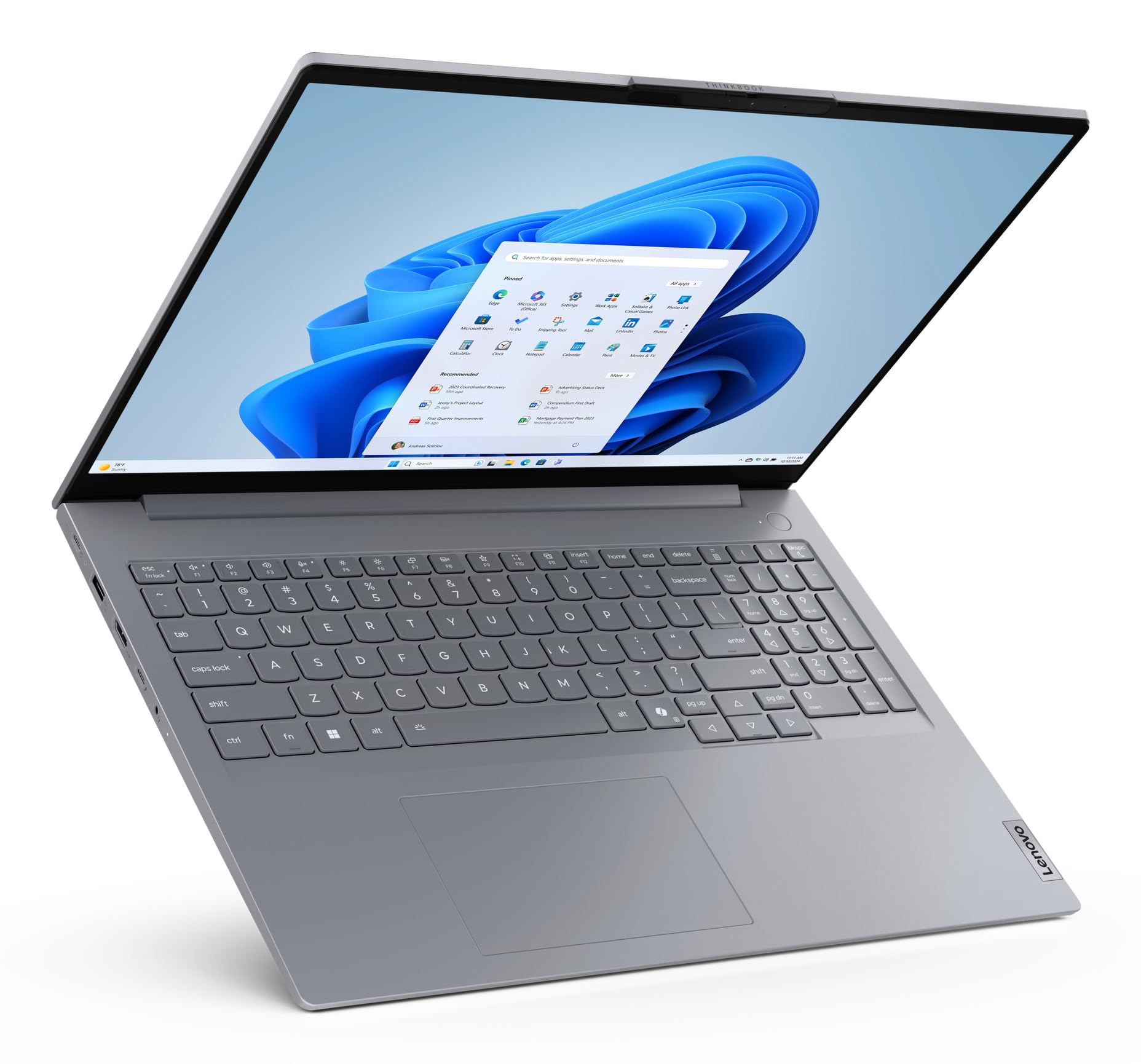 Lenovo ThinkBook 16 G8 IAL 21SK, Intel Core Ultra 5 225U, Computer portatile 16’’ WUXGA IPS, 32GB DDR5 RAM, 1TB SSD NVMe, Wi-Fi 6E BT5.3 [802.11ax], Windows 11 Pro edu Italiano