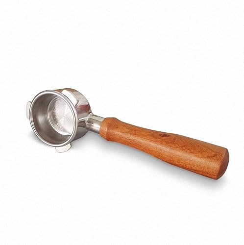 Portafiltro desnudo sin fondo de 2.126 in para manipulación de café compatible con Breville BES 840870878880, incluye cesta de 2.126 in, cepillo