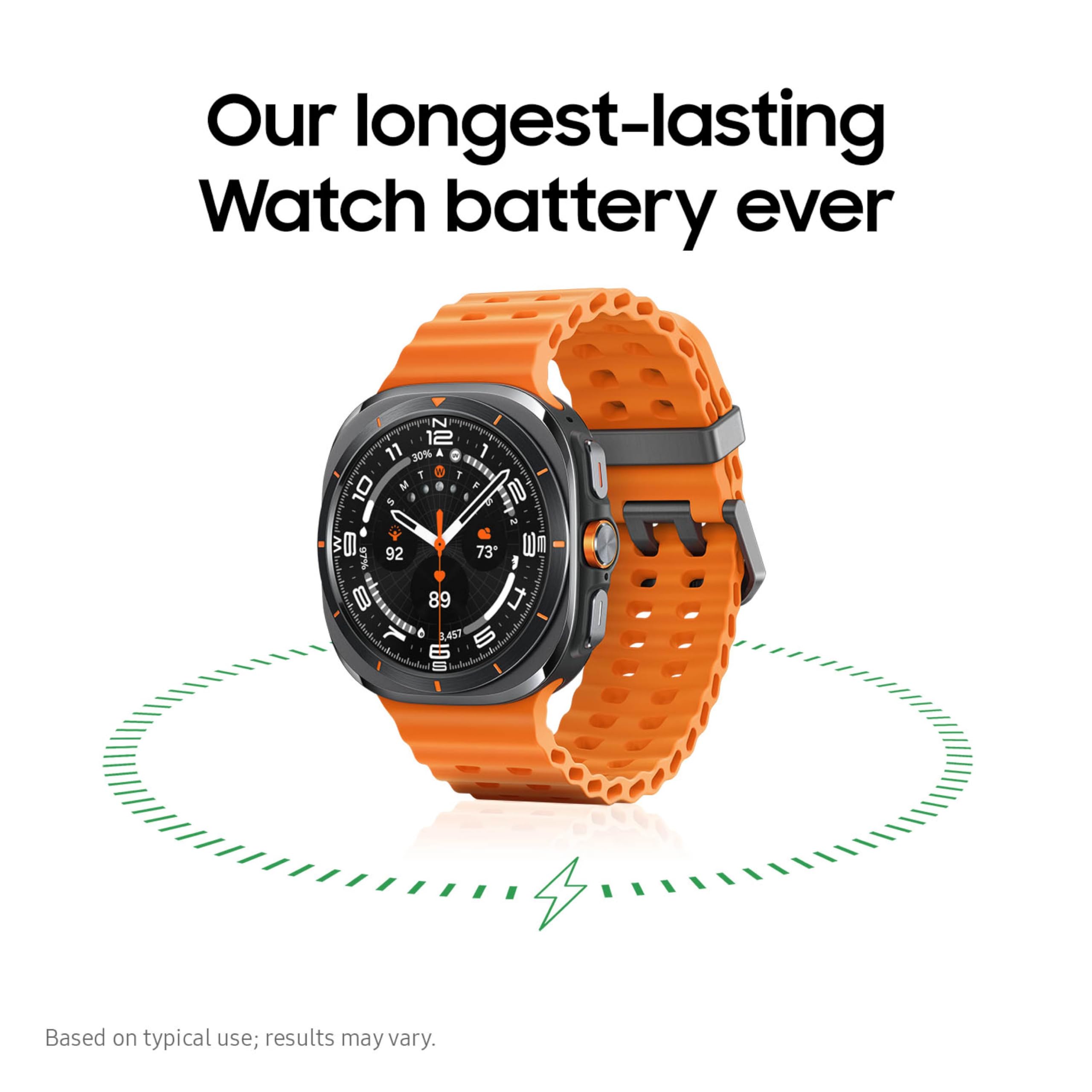 Samsung Galaxy Watch Ultra (2025) 47mm LTE Smartwatch, Titanium Casing, Advanced Sleep Coaching, Running Coach, Energy Score, Heart Rate Tracking, GPS, Titanium Blue [US Version, 2 Yr Warranty]