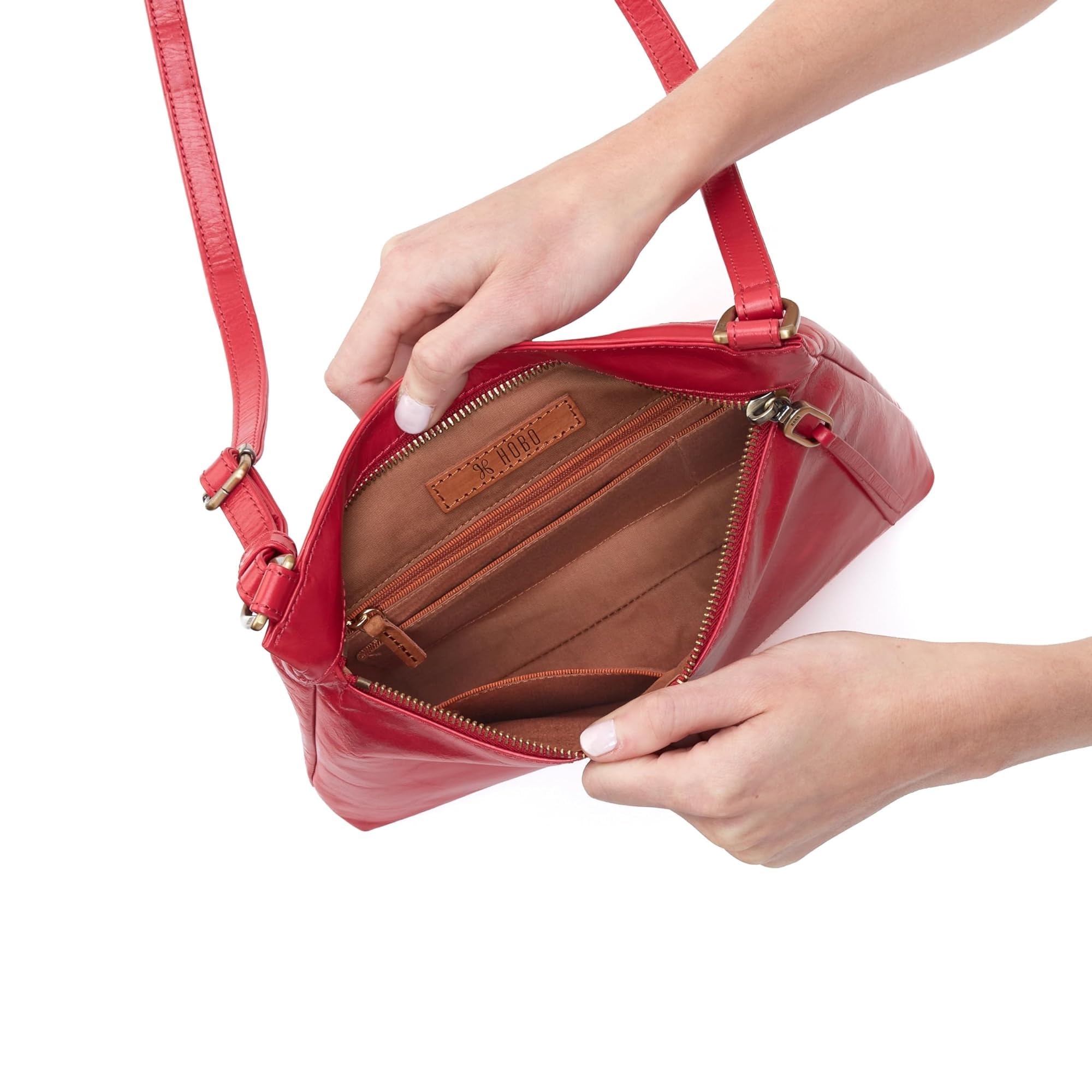 HOBO Cambel Handbag For Women - Side Shoulder Strap With Exterior Zip and Drop Pockets, Handy and Stylish Handbag: One Size Hibiscus