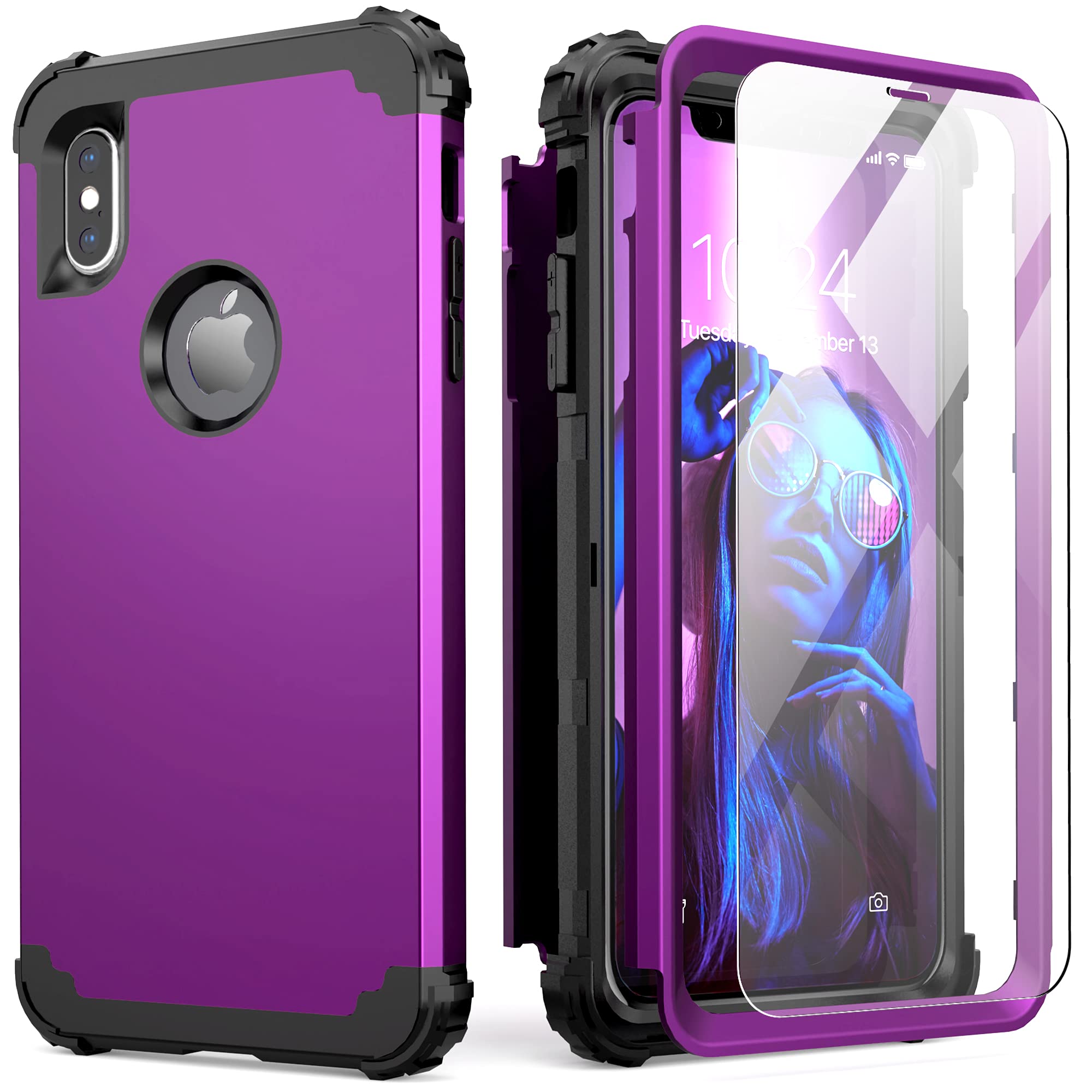 Coque iPhone Xs Max robuste protection polycarbonate rigide et silicone - 8