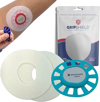 Dexcom G7 GripShield Flexible and Reusable CGM Armor - Accidental Impact Protection Aqua