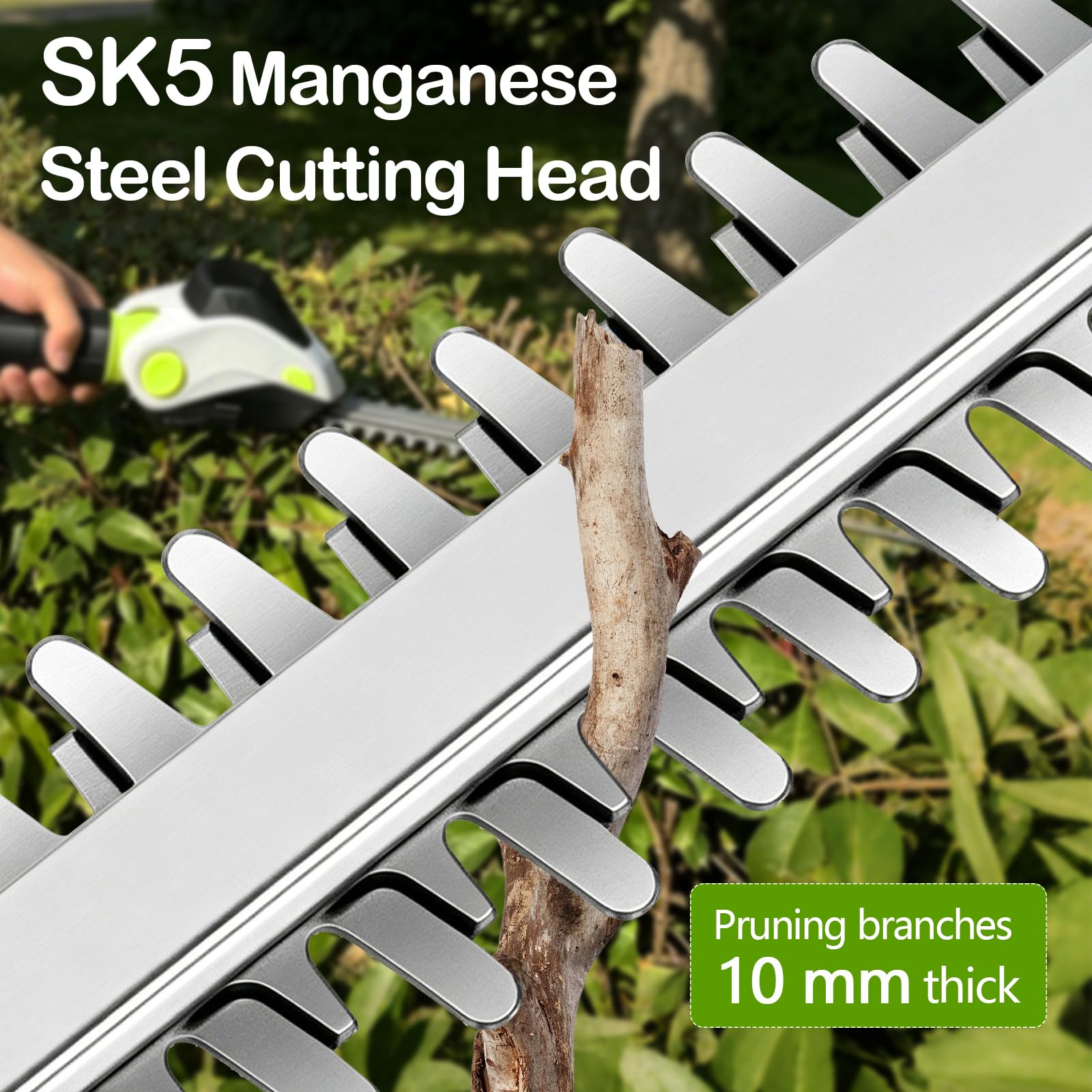 2 in 1 Grasschere und Heckenschere, Akku Heckenschere mit Teleskopstiel, Akku Strauchere und Grasschere Ideal für Kompakte Gartenarbeiten, Inklusive Akku & Ladegerät