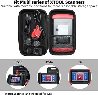 XTOOL Carrying Case, Protective Box for Carry and Store, for TP150, D5/D5S/D6/D6S, InPlus IP508/IP508S/IP608, IP616/IP819/IK618, D7/EZ400PRO/X100 PAD Plus
