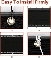 Vista 4 de MEANCHEN Cubierta para valla de privacidad de 3 x 10 pies, protección UV, resistente a la intemperie, impermeable, para apartamentos, exteriores