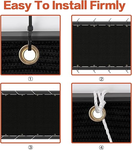 Miniatura 4 de MEANCHEN Cubierta para valla de privacidad de 3 x 10 pies, protección UV, resistente a la intemperie, impermeable, para apartamentos, exteriores,