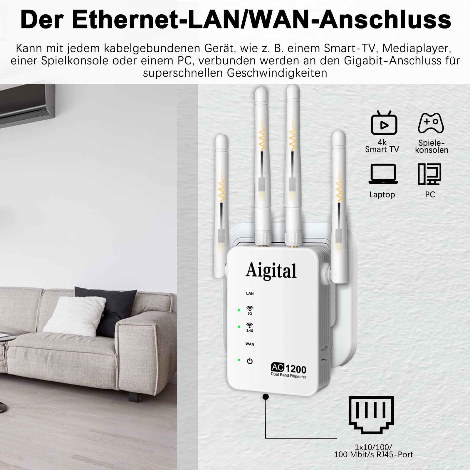 Répéteur WiFi Puissant,Amplificateur De Signal WiFi,avec 6 Antennes Puissantes2 Ports Lanmode Repeteur Routeur Aprepeteur Wifi Pour Le Bureau Et La Maisonfacile A Installer Avis Fiche Techniq