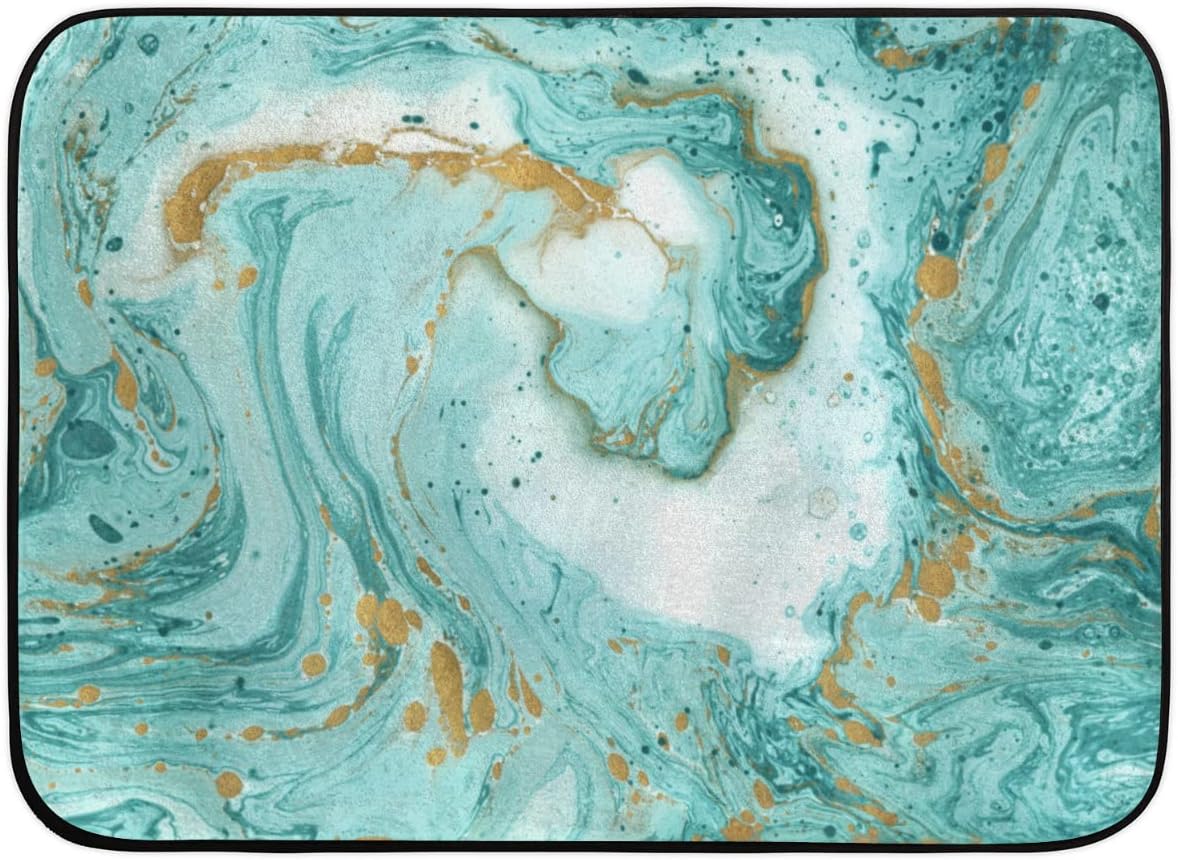 4' x 6' Ink Blue Paint Super Soft Area Rug for Kids Baby Nursery, Nursery Children Kids Girls Room Home Decorative, Fuzzy Rugs for Nursery