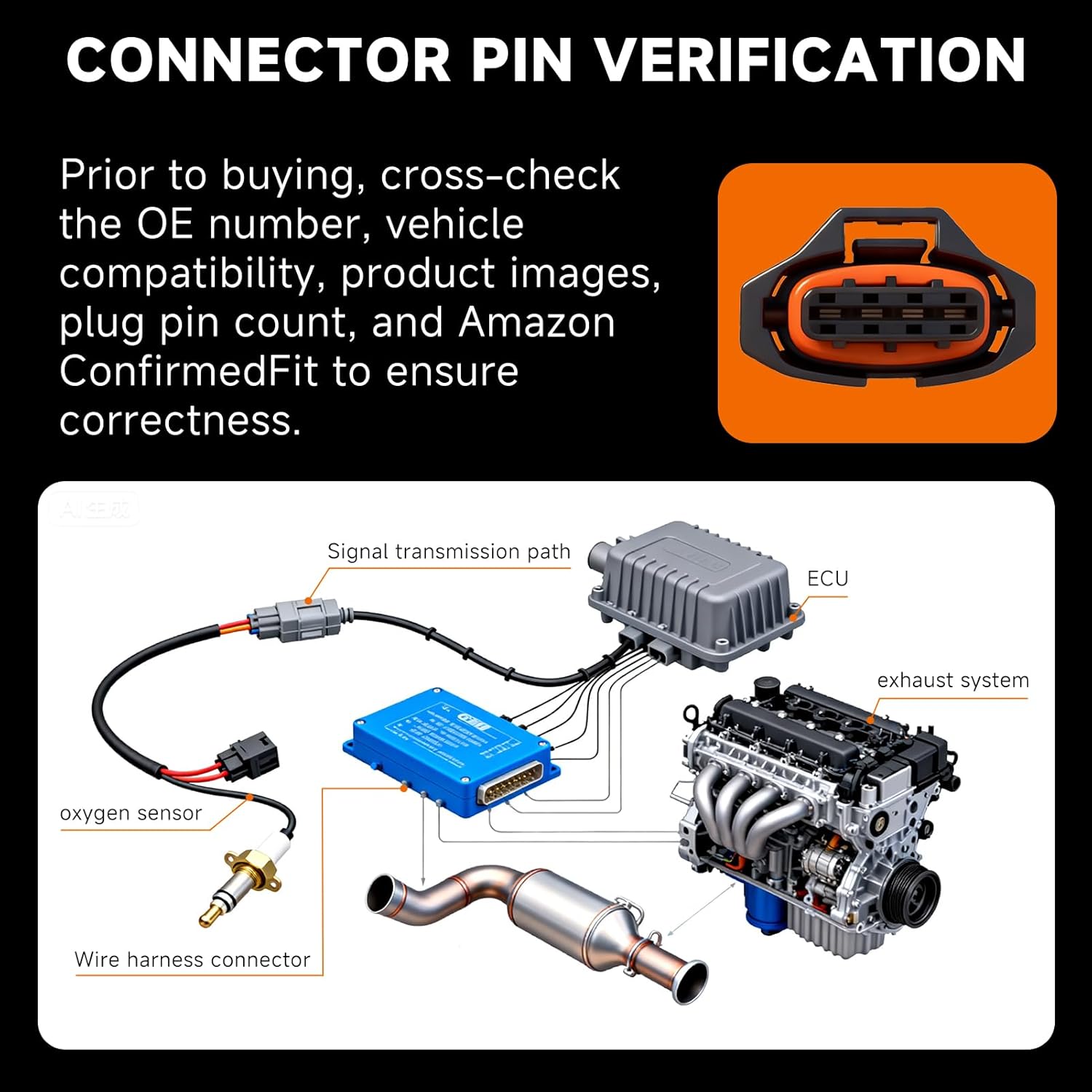 Downstream O2 Sensor Set | Direct Replacement for OE #234-4528 & LSF 4.2 | Oxygen Sensor Compatible with Chevy L4-1.4L/1.6L/1.8L/2.0L 2011-2016 Models