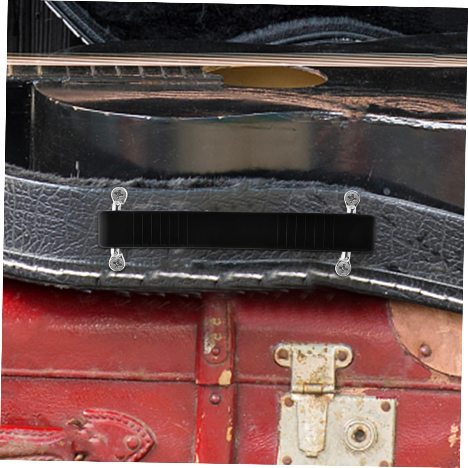 Angoily Poignée De Sangle D’amplificateur en Caoutchouc pour Haut-Parleur, Accessoire Léger Et Robuste, Usage Extérieur, Compatible Guitare Et Enceinte, Couleur Noire, Taille Moyenne