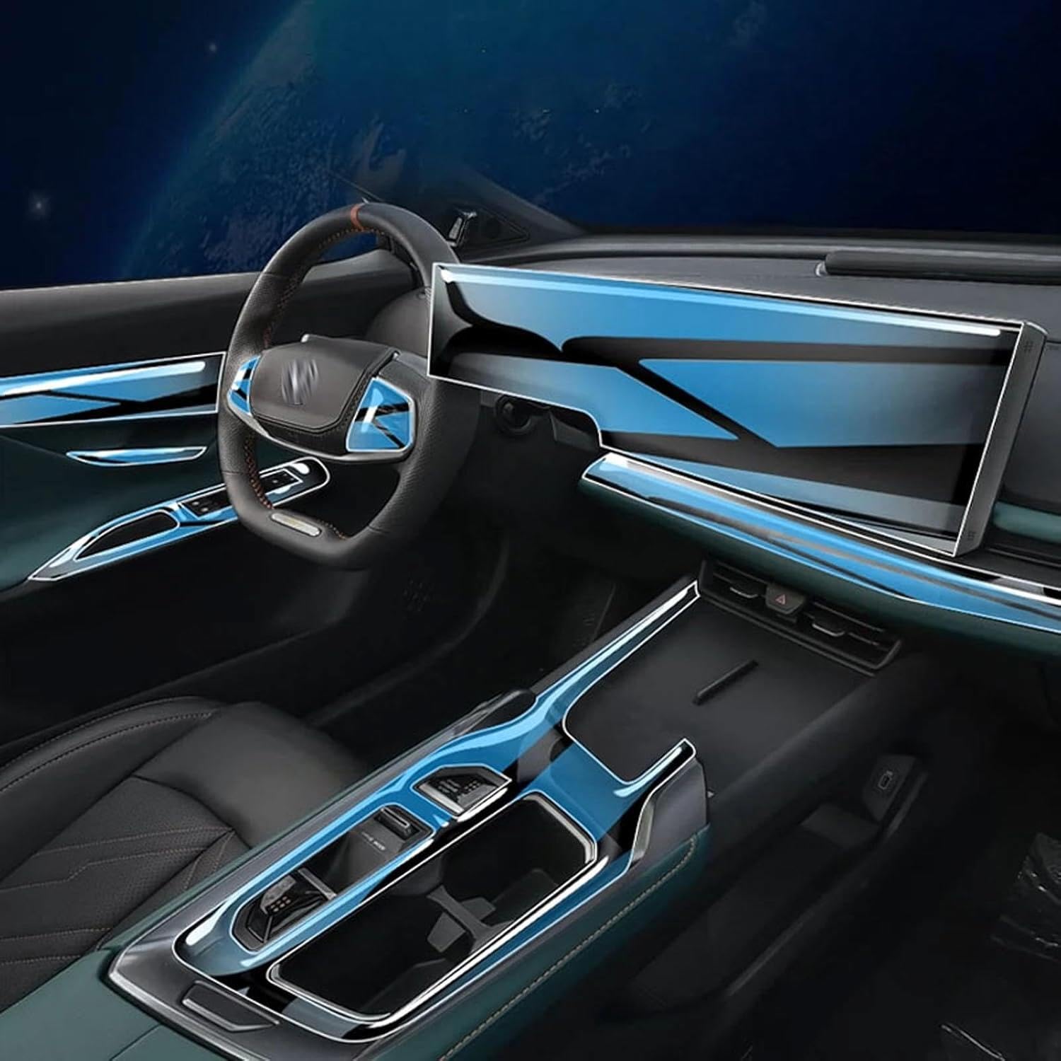 Car Navigation GPS Screen Protector Invisible Transparent Film TPU Interior Film，For Changan UNI-T 2023