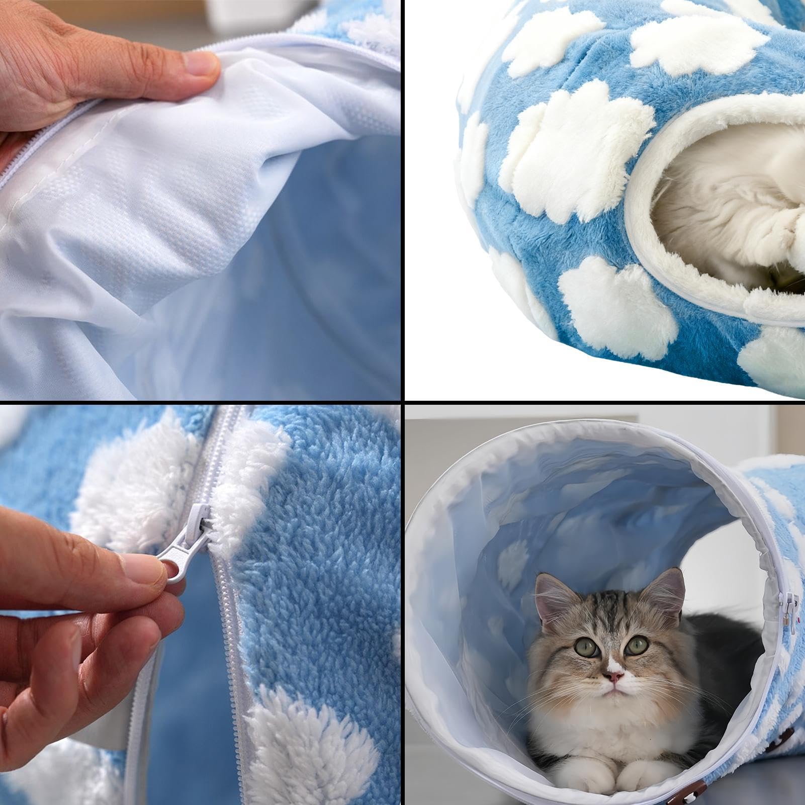 Tunnel Donut pour Chat Nid Lavable et Mignon