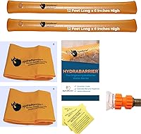 Vista 11 de La barrera original HydraBarrier Ultra - 24 pies de largo x 6 pulgadas de alto - Alternativa ligera y reutilizable para saco de arena - Tubo