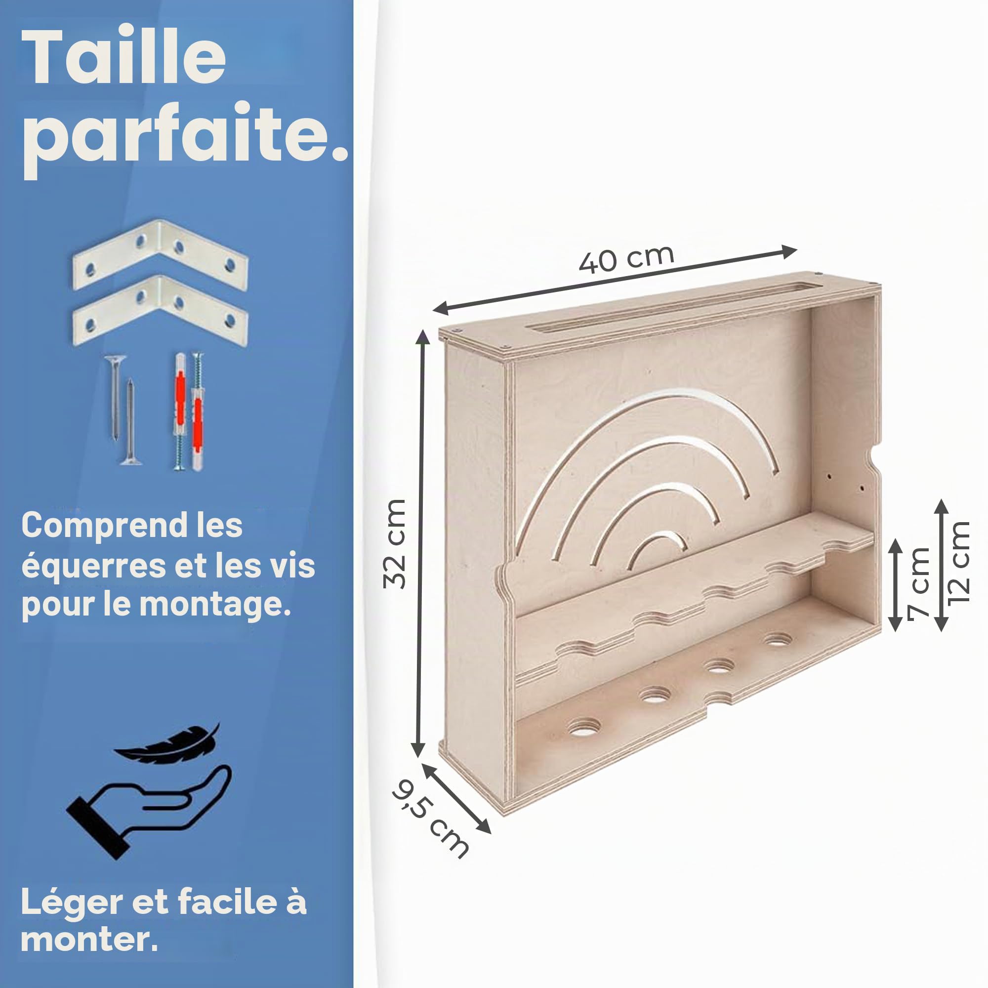 OHANA Armoire de rangement pour routeur - Boîte murale - Étagère Wi-Fi - Fabriquée en UE