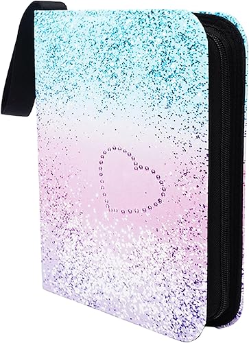 Miniatura 8 de Carpeta de 4 bolsillos para 400 tarjetas, impermeable, 3 anillas, álbum de coleccionista de tarjetas expandible con 50 fundas para tarjetas de