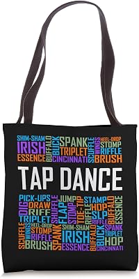 Tap Dance Words Lover Gift Tap Dancer Gifts Dancing Teacher Tote Bag