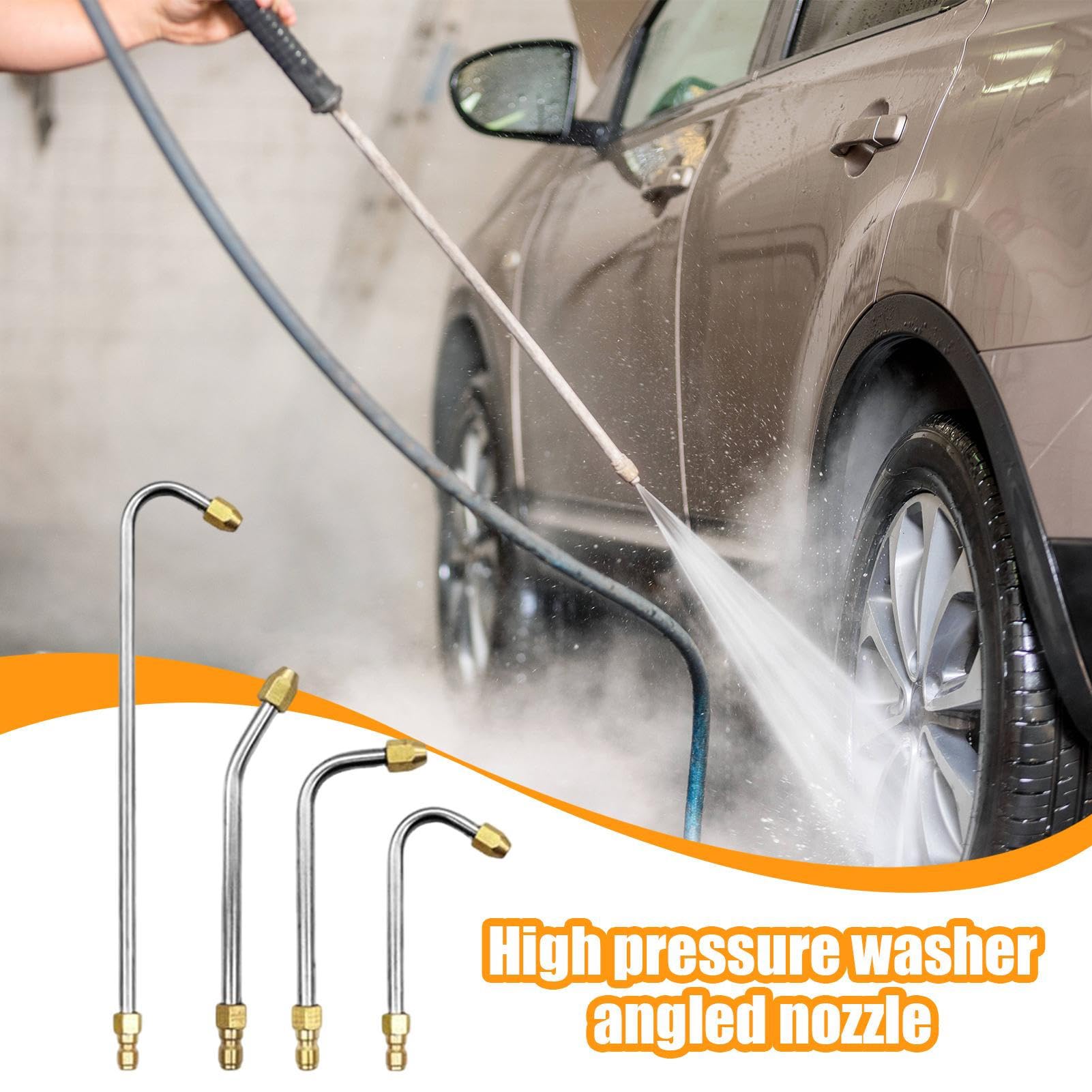 Lanza Extensión Para Hidrolimpiadora, Boquilla Angular Con Conexión Rápida, Boquilla Multifuncional Antifugas De Alta Presión Para Lavado De Coches, Mantenimiento Del Hogar Y Limpieza De