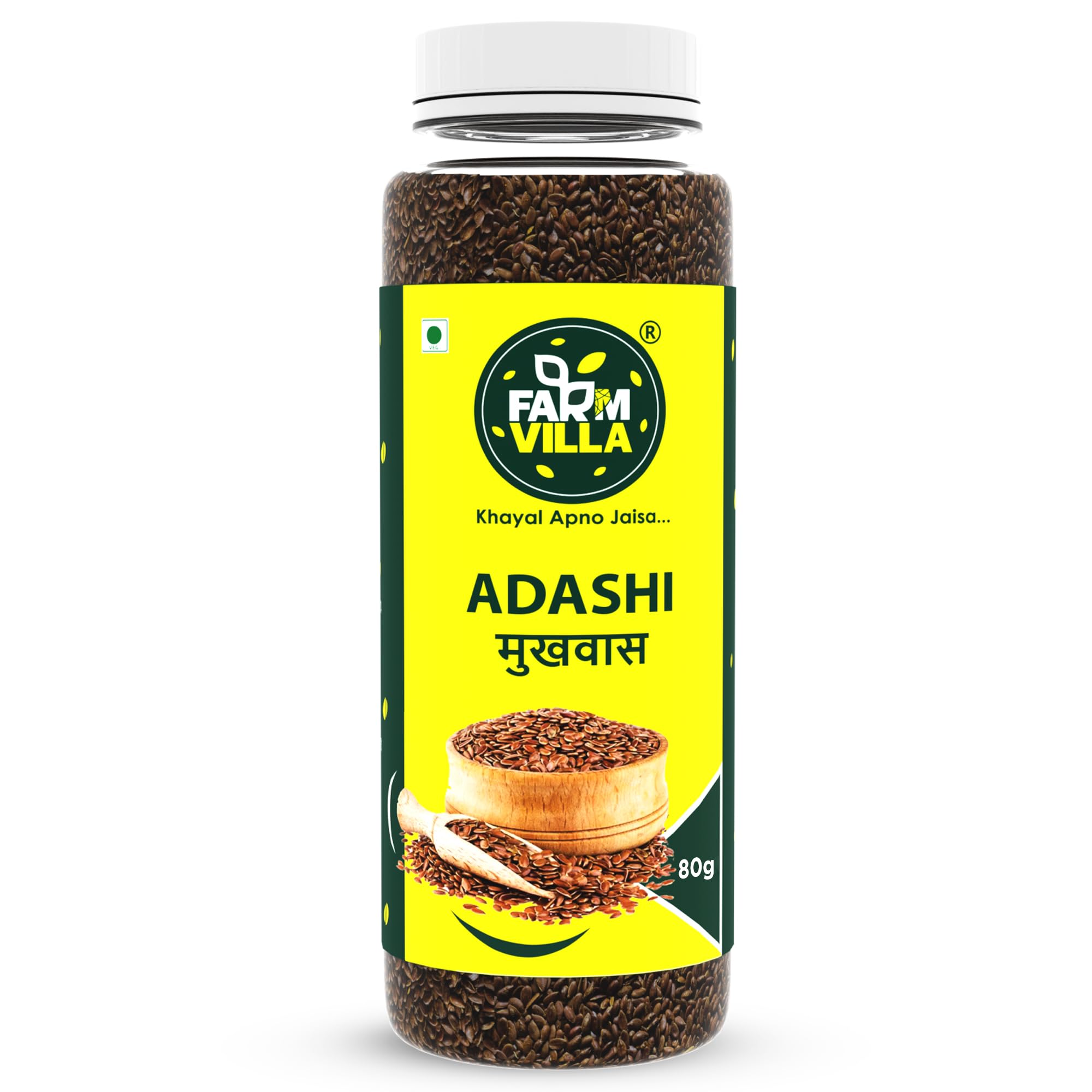 FARM VILLA Roasted Flax Seeds Mukhwas with Salty Twist - Health Benefits (Pack of 2-160g) (B0CPT6M4M5) Amazon Price History, Amazon Price Tracker
