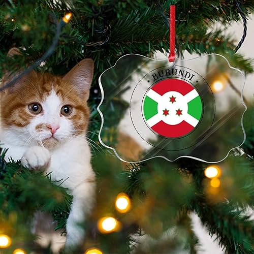 Vista 185 de Guatemala - Adornos acrílicos de Navidad, regalo de recuerdo de ciudad patriótica, adorno para árbol de Navidad, bandera nacional de Guatemala