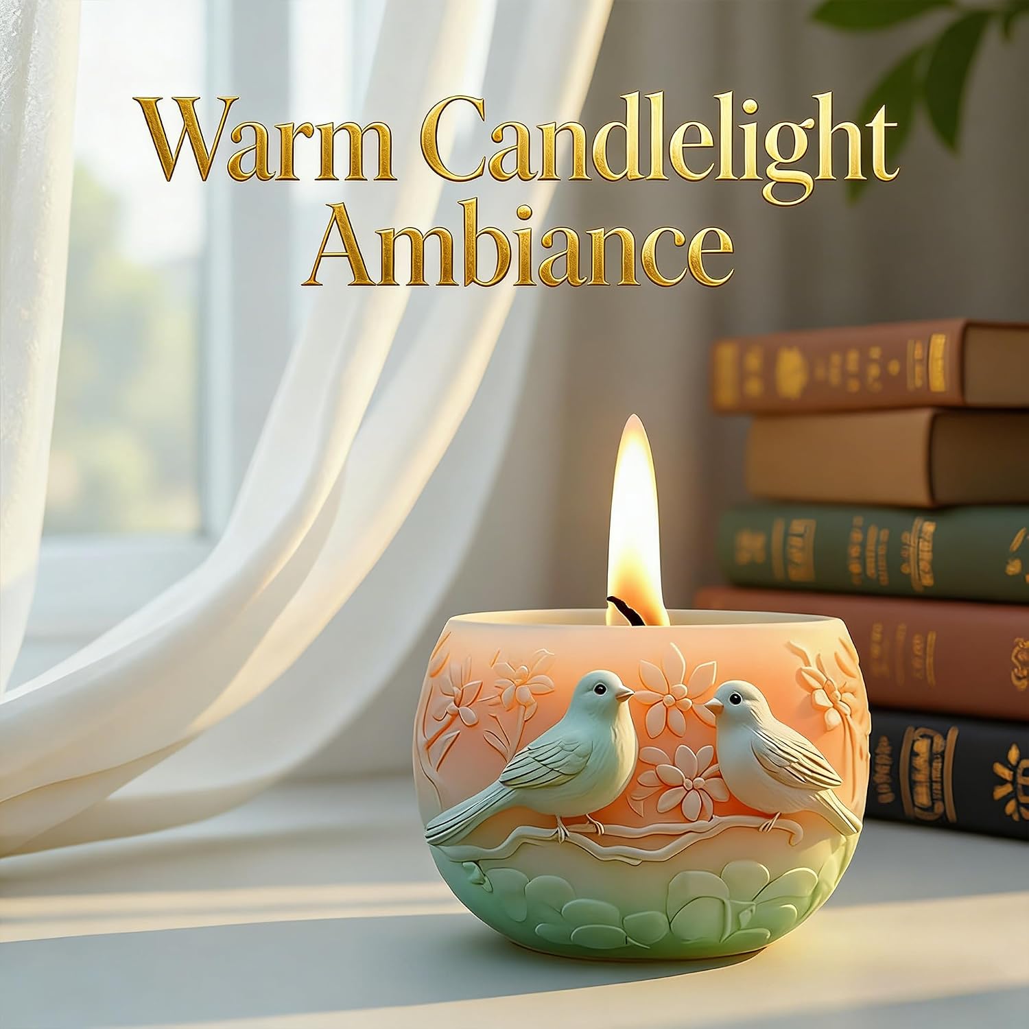 1 Pc 3D Bird Flower Resin Silicone Planter Mold Bowl Concrete Mold for Casting DIY Succulent Pots Vase Candle Holder Jewelry Trinket Container DIY Storage Craft Candy Jar Clay Gypsum Gifts