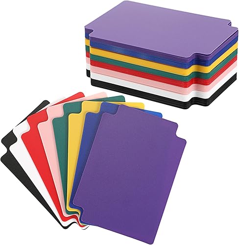 OwnMy 50 separadores de tarjetas coleccionables con pestañas, separadores de páginas de tarjetas multicolor para tarjetas deportivas de juegos,